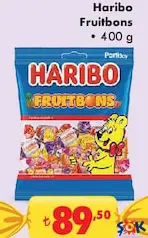 HARİBO FRUİTBONS YUMUŞAK ŞEKER 400 G - BAYRAM ŞEKERİ/ÇİKOLATASI